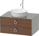 DURAVIT White Tulip Waschtischunterbau 800 mm, 2 Schubkästen, LED, Philippe Starck, weiß seidenmatt
