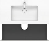 Duravit L-Cube Waschtischset 1000x480 mm mit Vero Air Möbelwaschtisch und 2 Schubkästen in Steingrau matt