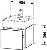 DURAVIT L-Cube Waschtischunterbau 484 mm, 1 Auszug, Weiß Matt, wandhängend, Tip-On