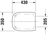 DURAVIT WC-Sitz D-Code Compact ohne SoftClose, Edelstahl-Scharniere, weiß