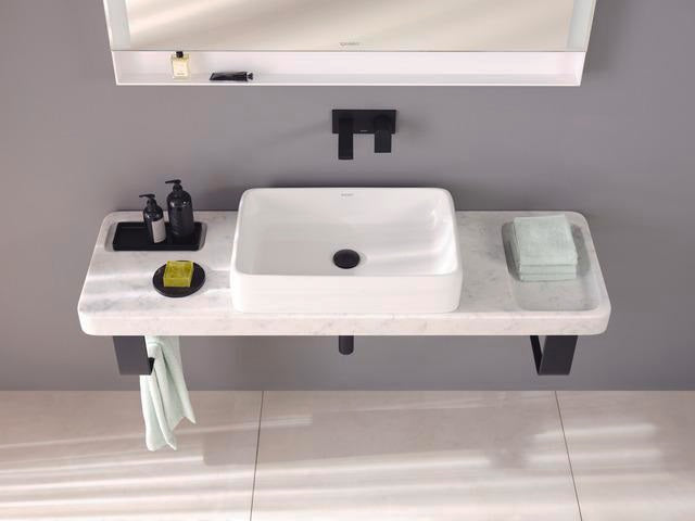 DURAVIT Qatego Aufsatzbecken mit Konsole 1400 mm Weiß Hochglanz HygieneGlaze