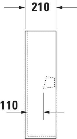 DURAVIT Standsäule ME by Starck aus Sanitärkeramik, weiß, 735 mm – rechteckig, bodenstehend