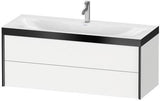 Duravit Möbelwaschtischset XViu 1200x480mm mit Unterbau, 2 Schubkästen, Ahorn mitte