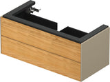 DURAVIT White Tulip Waschtischunterbau 984 mm, 2 Schubkästen, Nussbaum/Taupe Hochglanz