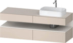 taupe supermatt / Nische weiß supermatt, mit Siphonausschnitt und Schürze / sonstige