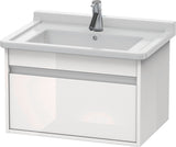 Duravit Ketho Waschtischunterbau wandhängend 455x650x410mm 1 Auszug weiß matt