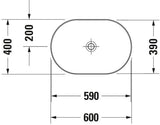 DURAVIT Aufsatzbecken Luv 600 mm Weiß WonderGliss ohne Überlauf