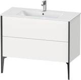 Duravit XViu Waschtischunterbau bodenstehend 1010 mm, 2 Auszüge, weiß matt, Tip-On
