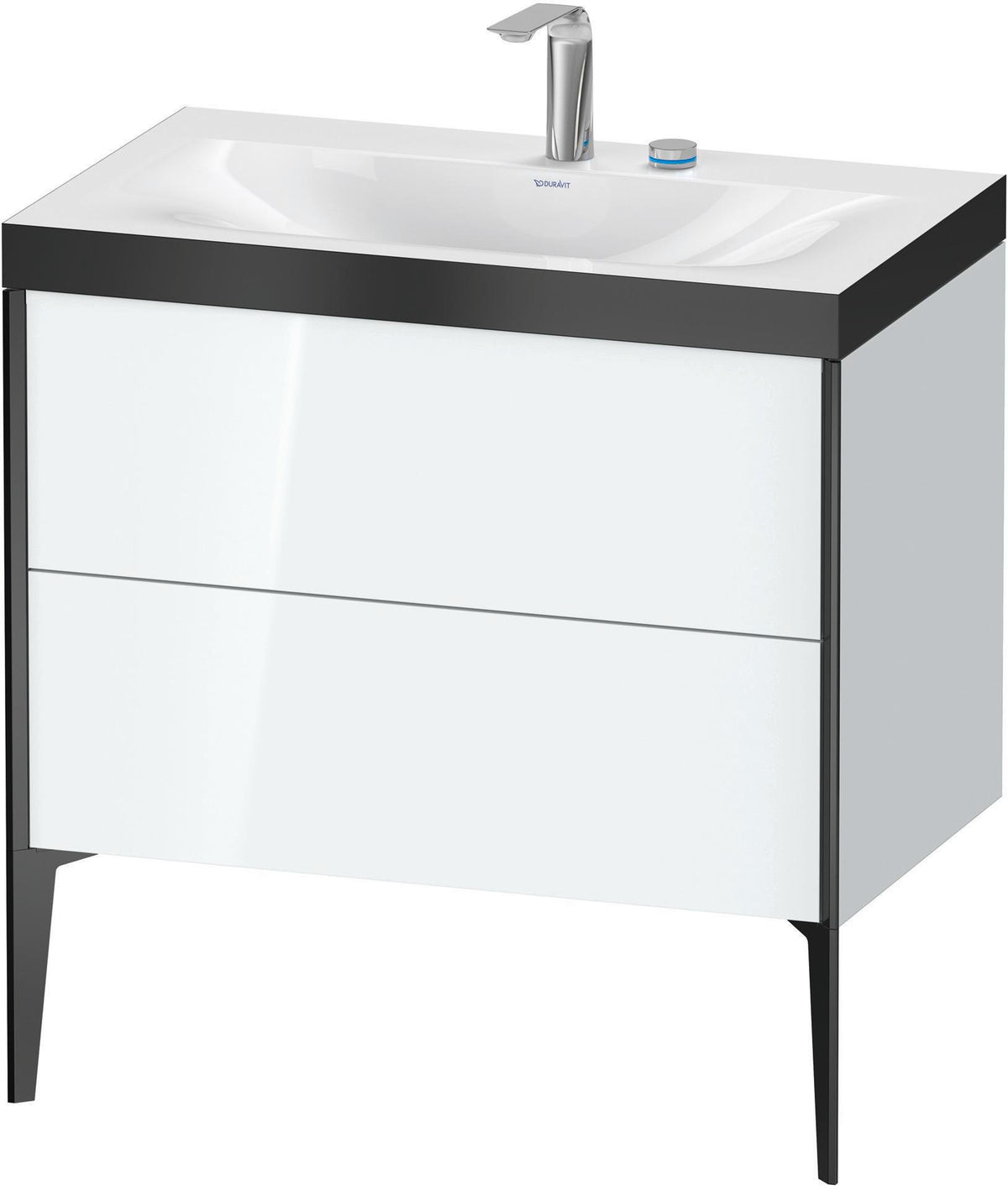 Duravit XViu c-bonded Waschtischset bodenstehend 800 mm mit 2 Auszügen, Push-Open und Soft-Close