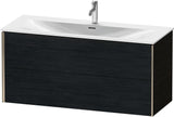 DURAVIT XViu Waschtischunterbau wandhängend 1210 mm, 2 Schubkästen, weiß matt – ohne Griff, mit Tip-On-Technik
