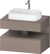 DURAVIT Qatego Konsolenwaschtischunterbau 800 mm Weiß Hochglanz mit Tip-On-Technik