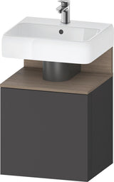 DURAVIT Qatego Waschtischunterbau 490 mm Eiche Terra Matt, wandhängend, 1 Tür links, Tip-On