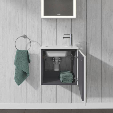 Duravit L-Cube Waschtischunterbau 420 mm wandhängend, 1 Tür rechts, weiß matt – Christian Werner Design