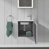 Duravit L-Cube Waschtischunterbau 420 mm wandhängend, 1 Tür rechts, weiß matt – Christian Werner Design