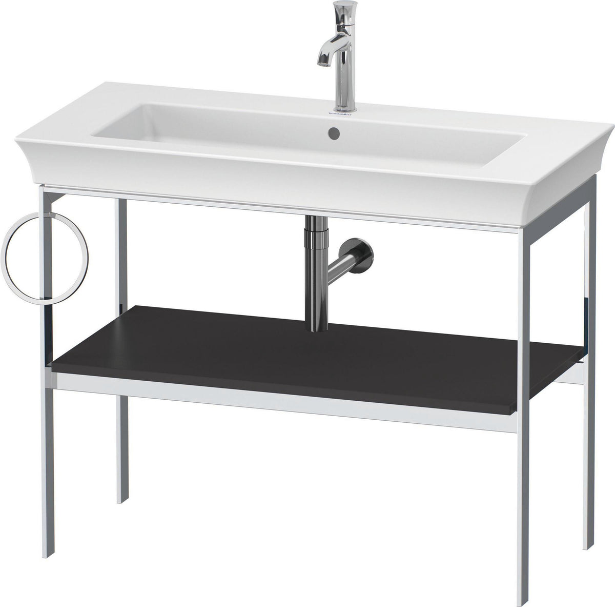 DURAVIT White Tulip Metallkonsole 984 mm von Philippe Starck – Höhenverstellbar, Weiß Seidenmatt