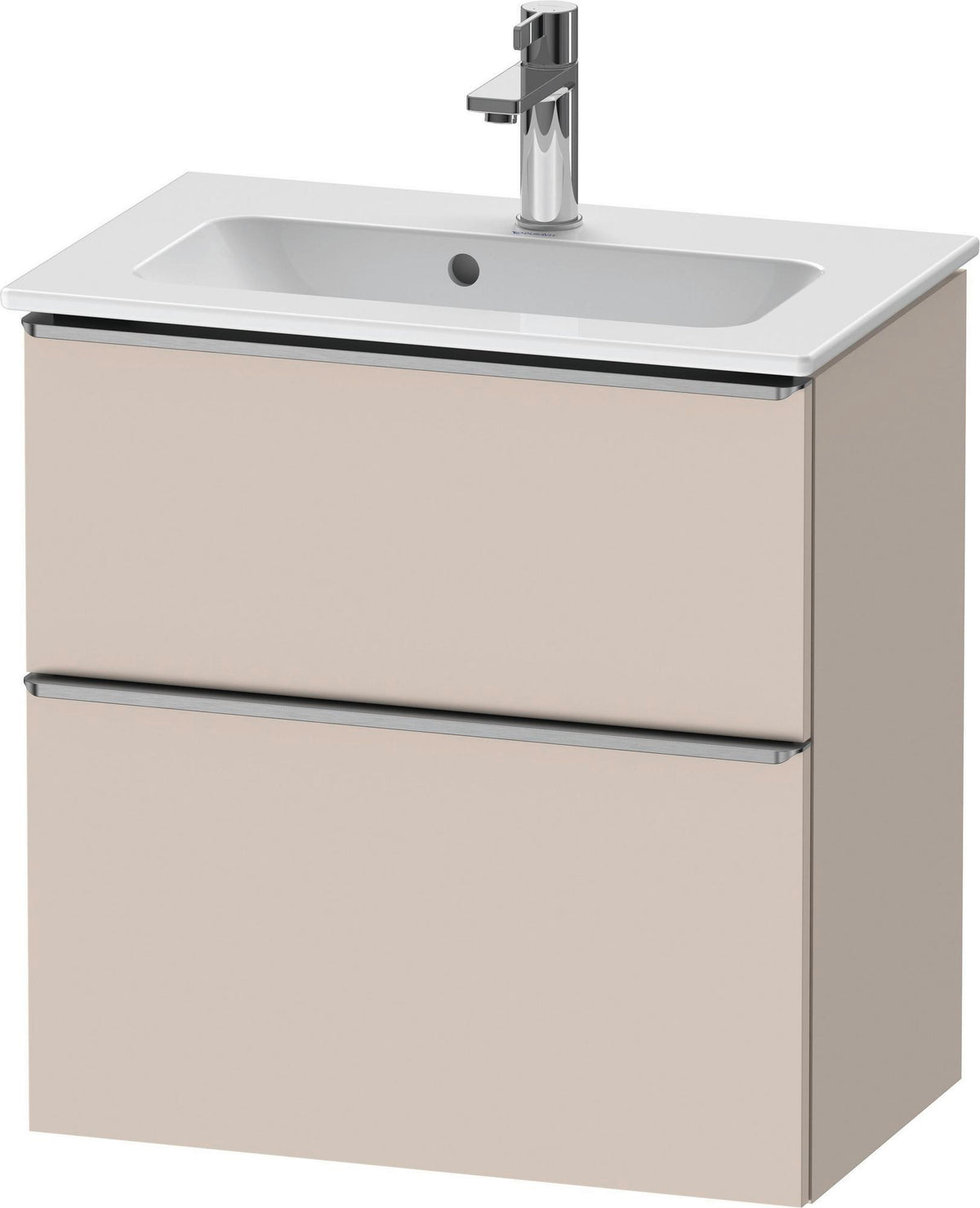 Duravit D-Neo Waschtischunterbau 610 mm betongrau matt mit Soft-Close und Bronze-Griff