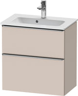 Duravit D-Neo Waschtischunterbau 610 mm betongrau matt mit Soft-Close und Bronze-Griff