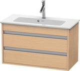 Duravit Ketho Waschtischunterbau 800 mm betongrau matt mit 2 Schubkästen und Soft-Close