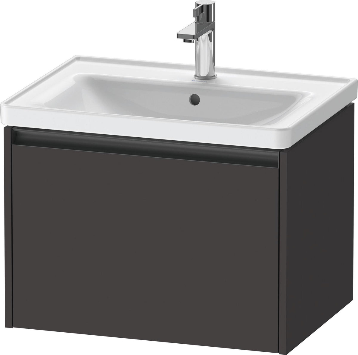 DURAVIT Ketho.2 Waschtischunterbau 634 mm betongrau matt, wandhängend, 1 Auszug mit Soft-Close