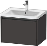 DURAVIT Ketho.2 Waschtischunterbau 634 mm betongrau matt, wandhängend, 1 Auszug mit Soft-Close