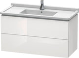Duravit L-Cube Waschtischunterbau 1020 mm taupe matt 2 Schubkästen wandhängend