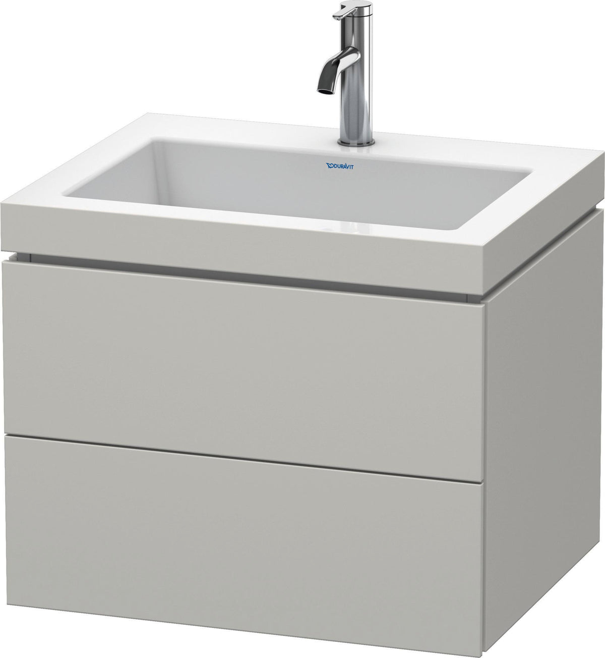 Duravit L-Cube Waschtischset mit Vero Air 500x600x480 mm, 2 Schubkästen, Graphit Matt