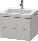Spanplatte / betongrau matt / mit 1 Hahnloch