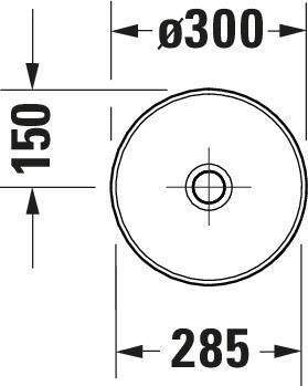 DURAVIT Sivida Aufsatzwaschtisch 300 mm DuroCast Plus ohne Überlauf, Weiß