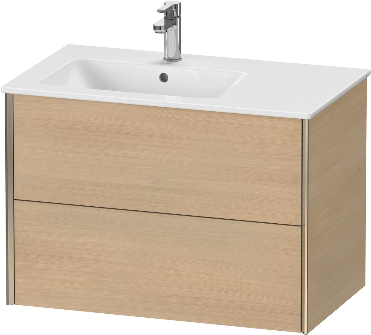 Duravit XViu Waschtischunterbau 810 mm wandhängend mit 2 Schubkästen, weiß matt, für Waschtisch links