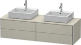 Duravit XSquare Waschtischunterbau 1600 mm betongrau matt, 4 Schubkästen, wandhängend