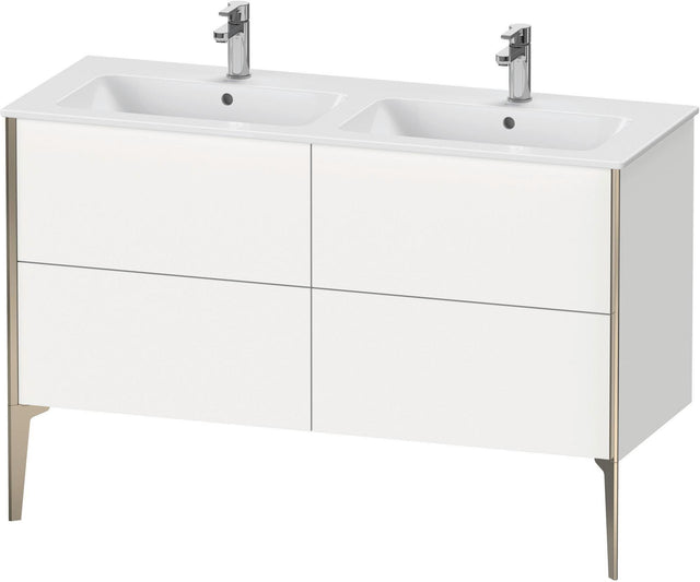 DURAVIT XViu Waschtischunterbau bodenstehend 1280 mm, 4 Auszüge, weiß matt – Tip-On