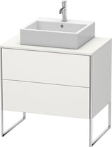 Duravit XSquare Waschtischunterbau bodenstehend 800 mm mit 2 Schubladen, Weiß Seidenmatt