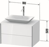 Duravit Waschtischunterbau XVIU 800x550mm Champagner Matt mit Konsolenplatte