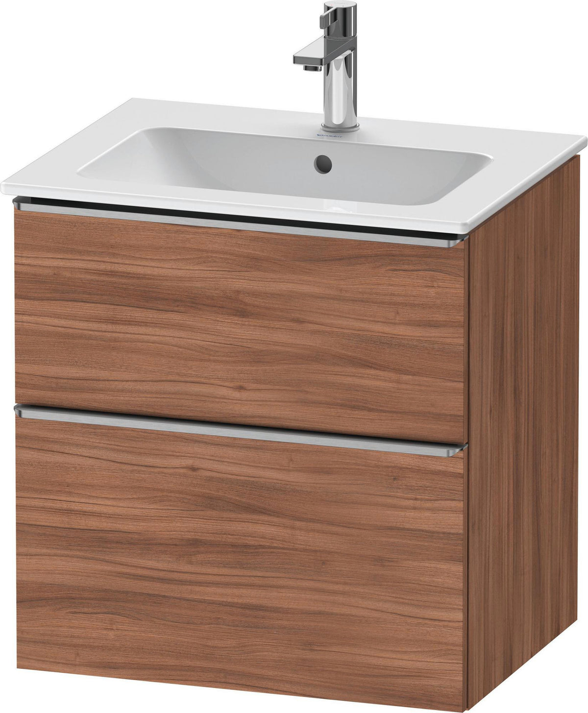 DURAVIT D-Neo Waschtischunterbau 610 mm Eiche Schwarz mit Bronze Griff – wandhängend