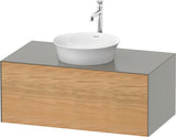 DURAVIT White Tulip Waschtischunterbau 1000 mm Taupe Seidenmatt mit LED & Tip-On