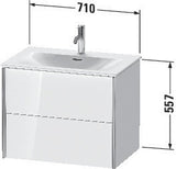 Duravit Waschtischunterbau XVIU 710x557x480mm 2 Schubkästen Siphonausschnitt s-matt