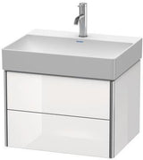 DURAVIT XSquare Waschtischunterbau 584 mm – Wandhängend mit Schubkasten und Siphonausschnitt