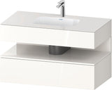 DURAVIT Qatego Einbauwaschtisch mit Konsolenwaschtischunterbau 1000 mm, 1 Auszug, antibakteriell