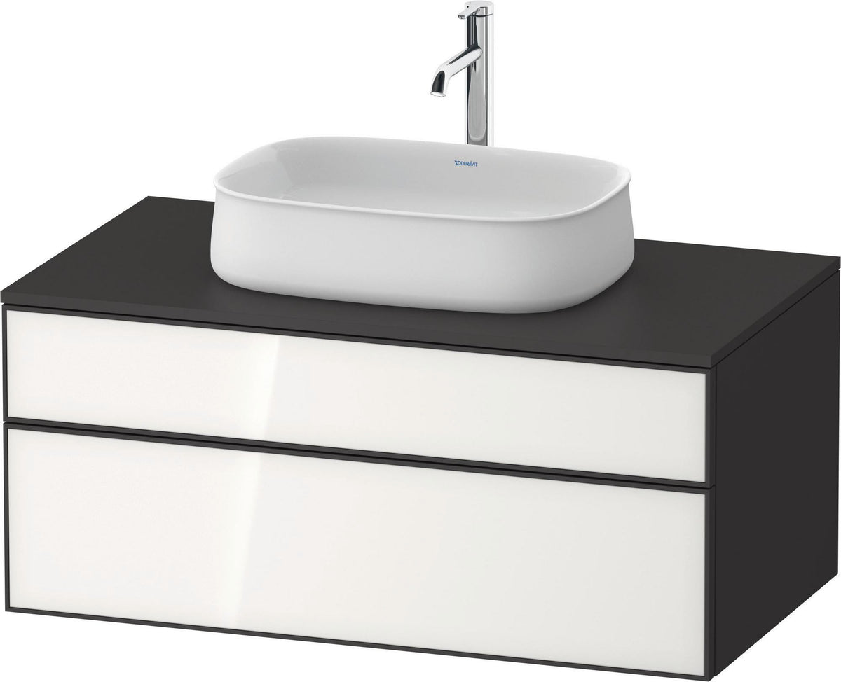 DURAVIT Zencha Konsolenwaschtischunterbau 1000 mm Eiche Anthrazit mit Tip-on Technik