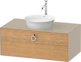 Duravit White Tulip Waschtischunterbau 1000 mm, 1 Auszug, Wandmontage, Nussbaum/Taupe
