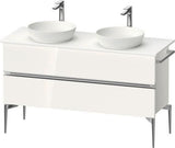 DURAVIT Sivida Konsolenwaschtischunterbau 1315 mm, bodenstehend, Weiß Matt, 2 Schubkästen