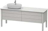 DURAVIT Luv Waschtischunterbau bodenstehend 1733 mm, 2 Auszüge, weiß seidenmatt