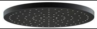 DURAVIT Kopfbrause MinusFlow D250, Rund, Rain Schwarz Matt – 1 Strahl, Antikalk, 250 mm
