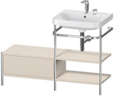 Duravit Happy D.2 Plus Waschtischunterbau 1200x490mm mit Metallkonsole, supermatt – bodenstehend, seitlicher Anbau links