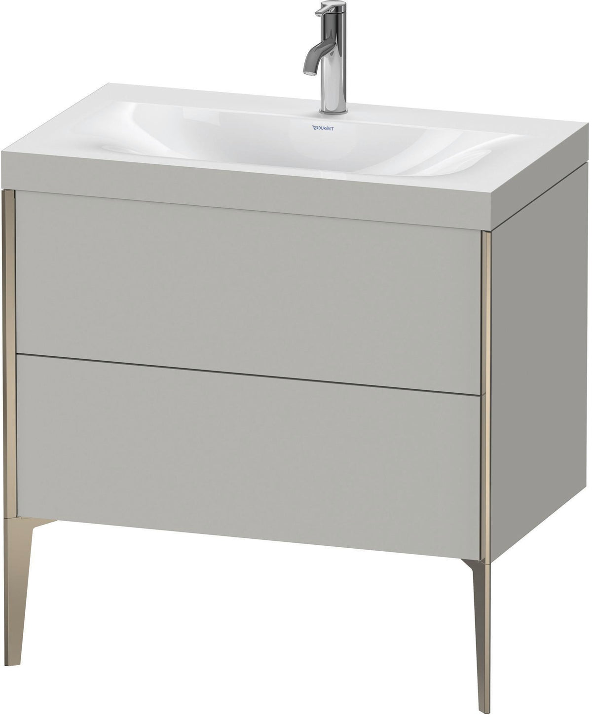 DURAVIT XViu c-bonded Waschtischset 800 mm bodenstehend mit 2 Auszügen und Tip-on Technik