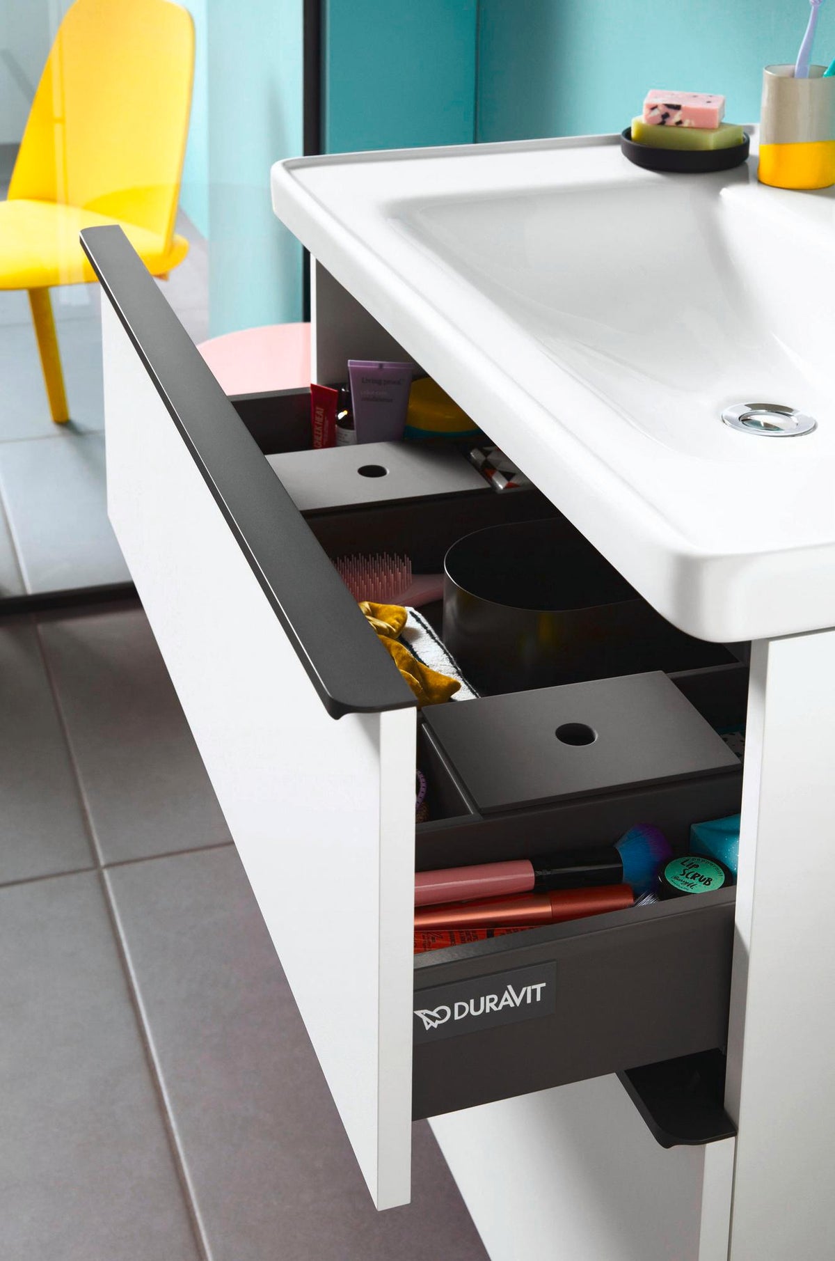 DURAVIT D-Neo Einhebel-Waschtischmischer mit Zugstange, Chrom – 109 mm Ausladung