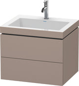 Duravit L-Cube Waschtischset mit Vero Air 500x600x480 mm, 2 Schubkästen, Graphit Matt
