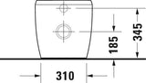 DURAVIT Qatego Stand-WC spülrandlos 600 mm, Abgang waagerecht, weiß HG