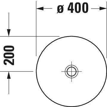 DURAVIT D-Neo Aufsatzbecken 400mm rund weiß ohne Überlauf mit WonderGliss