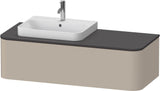 DURAVIT Happy D.2 Konsolenwaschtischunterbau 1300 mm taupe supermatt mit Tip-On Technik und LED